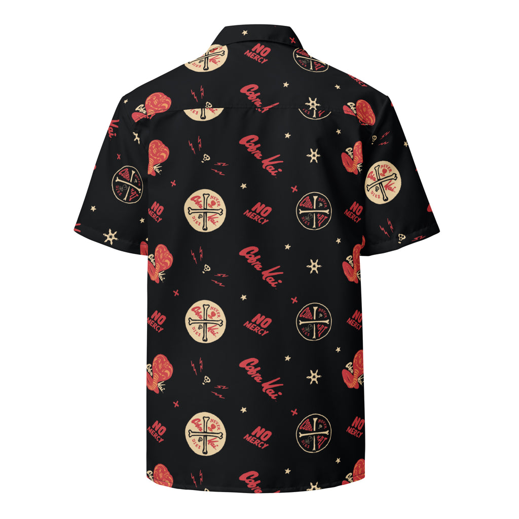 Cobra Kai Never Dies Pattern Unisex Button Shirt