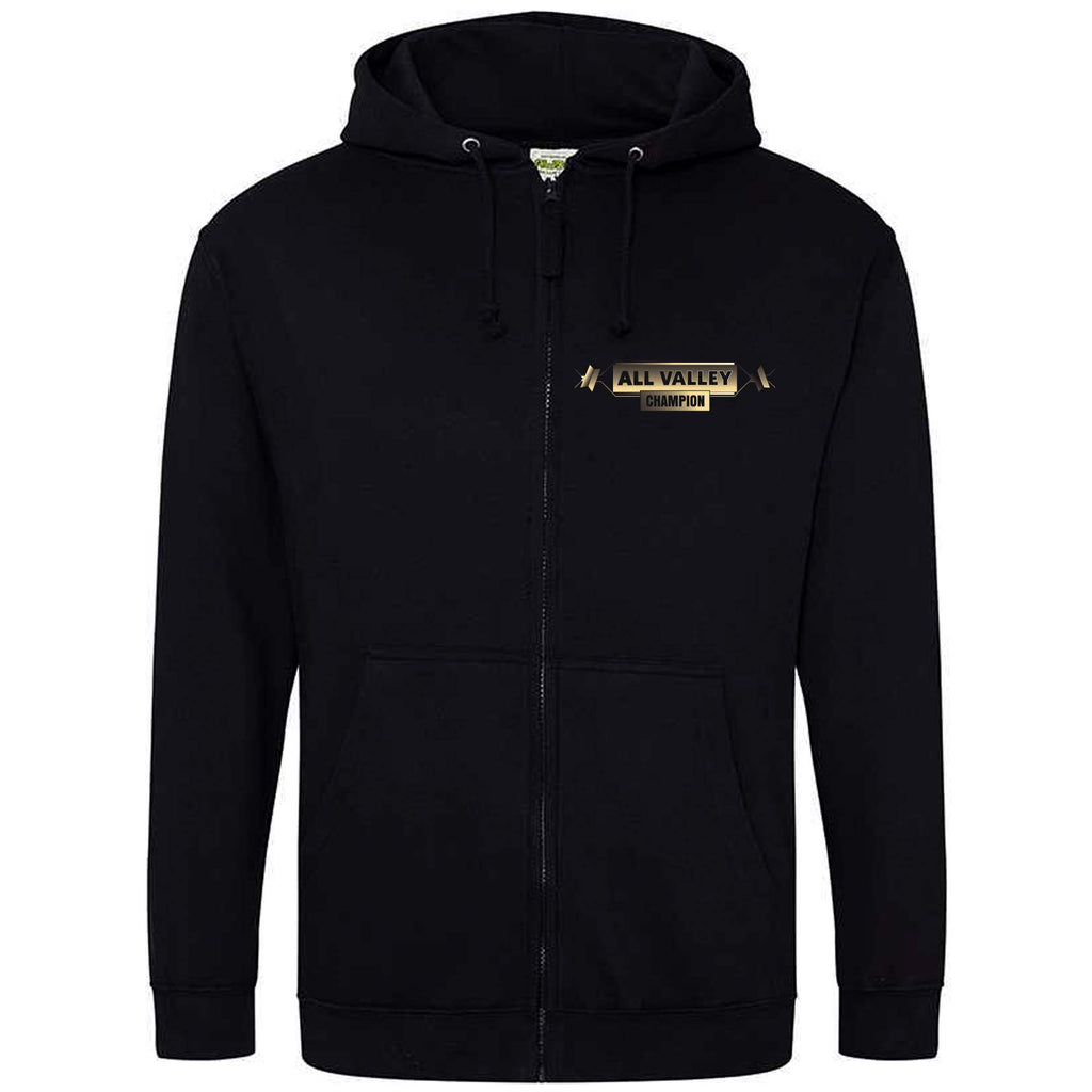 All Valley Championship Black Unisex Zipped Hoodie