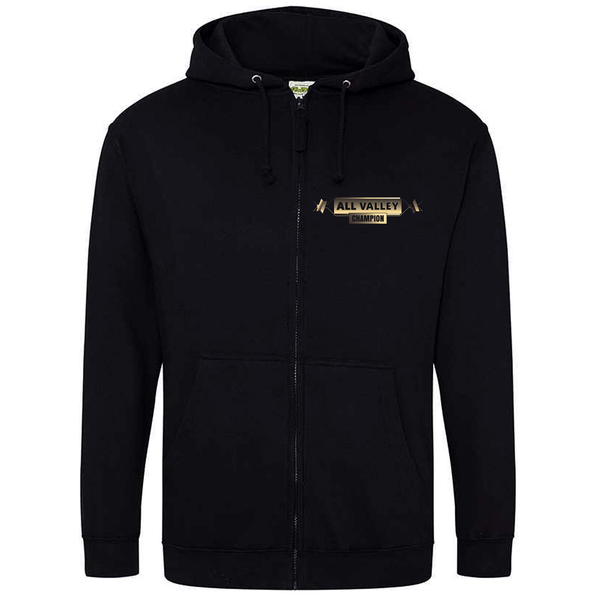 All Valley Championship Black Unisex Zipped Hoodie