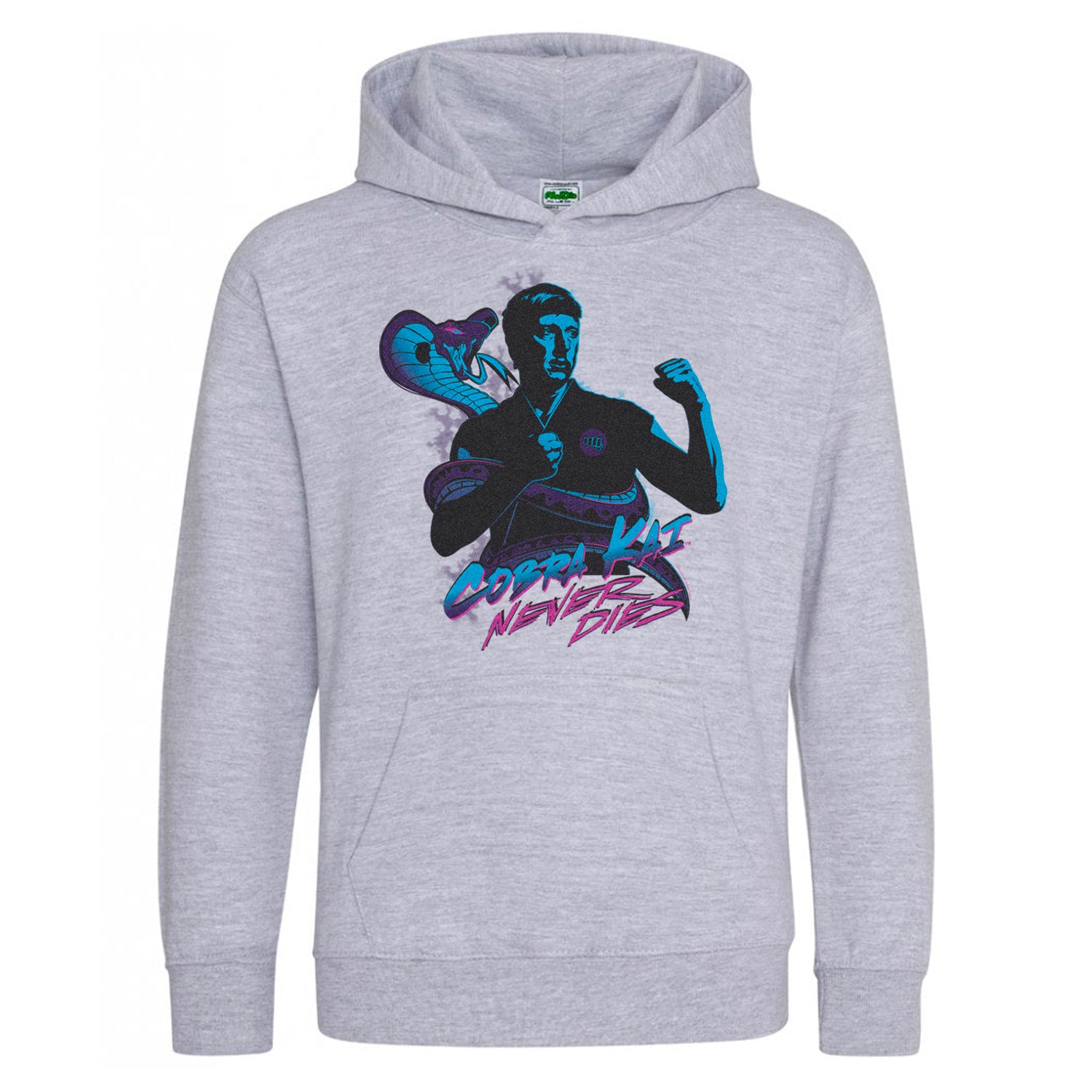 Cobra Kai Never Dies 'Johnny' Heather Grey Kids Hoodie