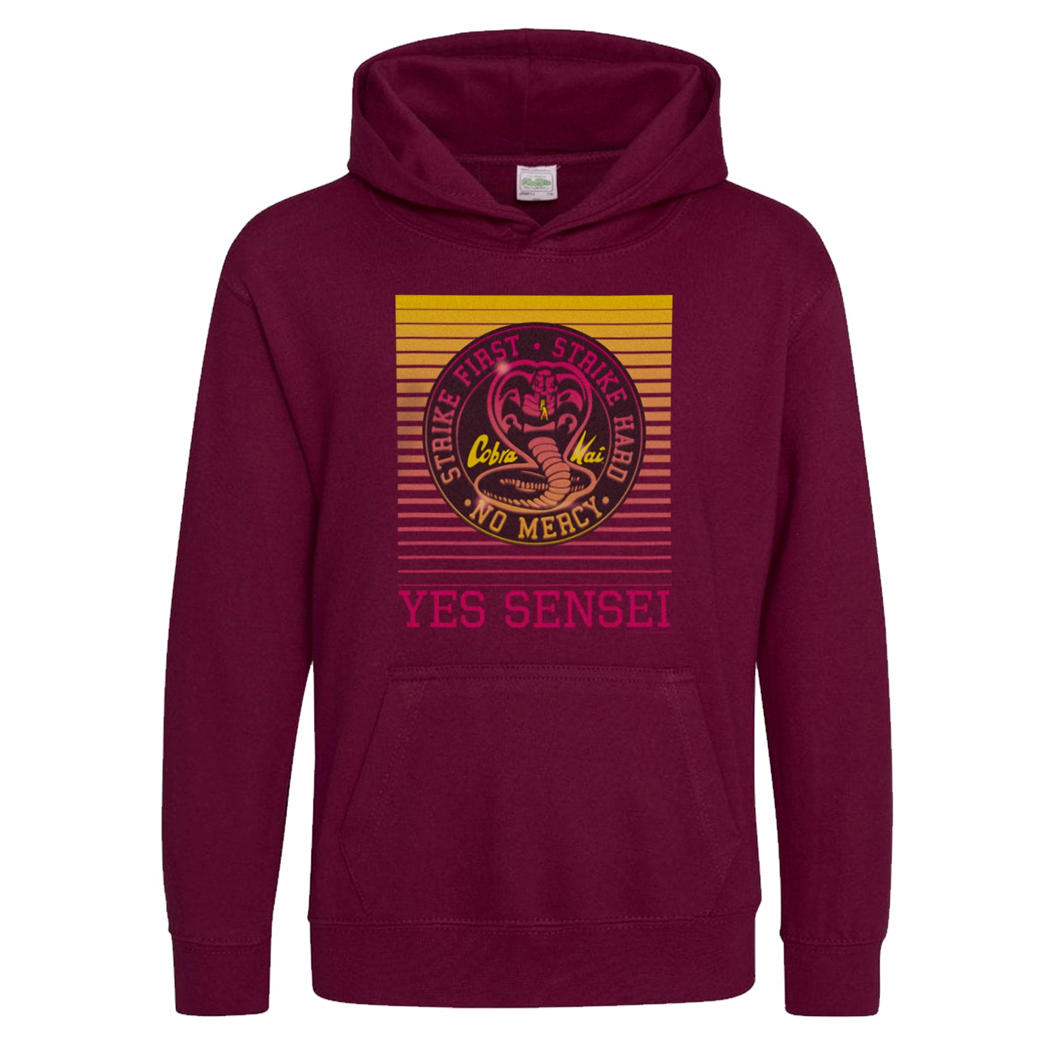 Strike First Burgundy Kids Hoodie