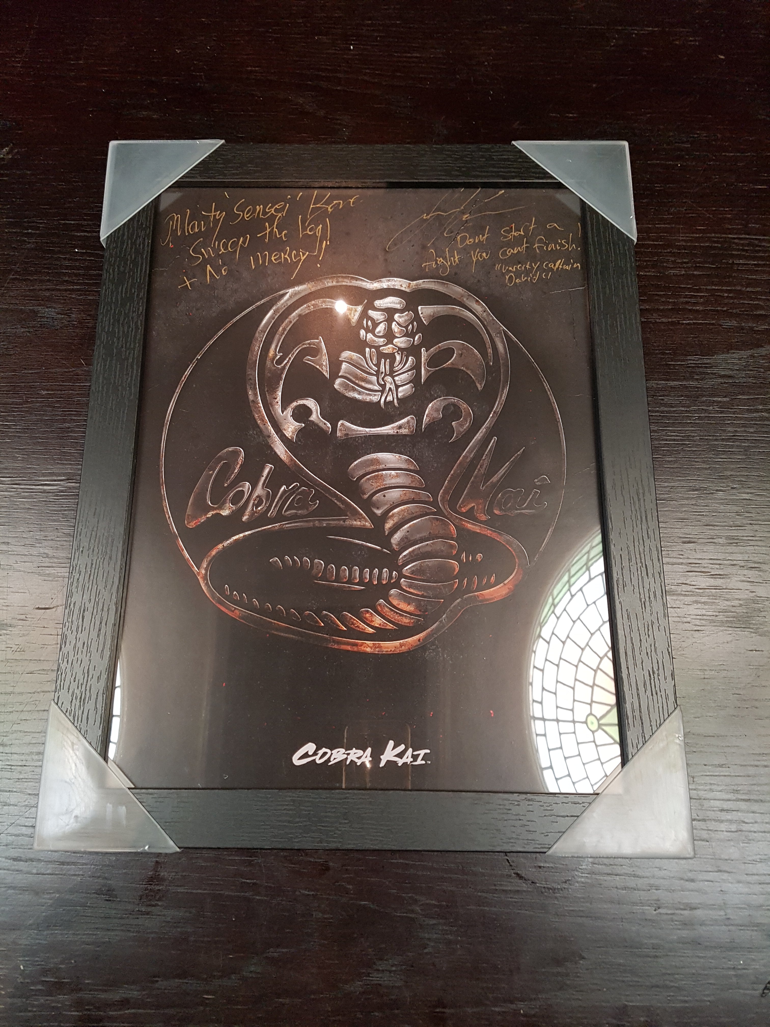 Cobra Kai Signed Framed Print Auction