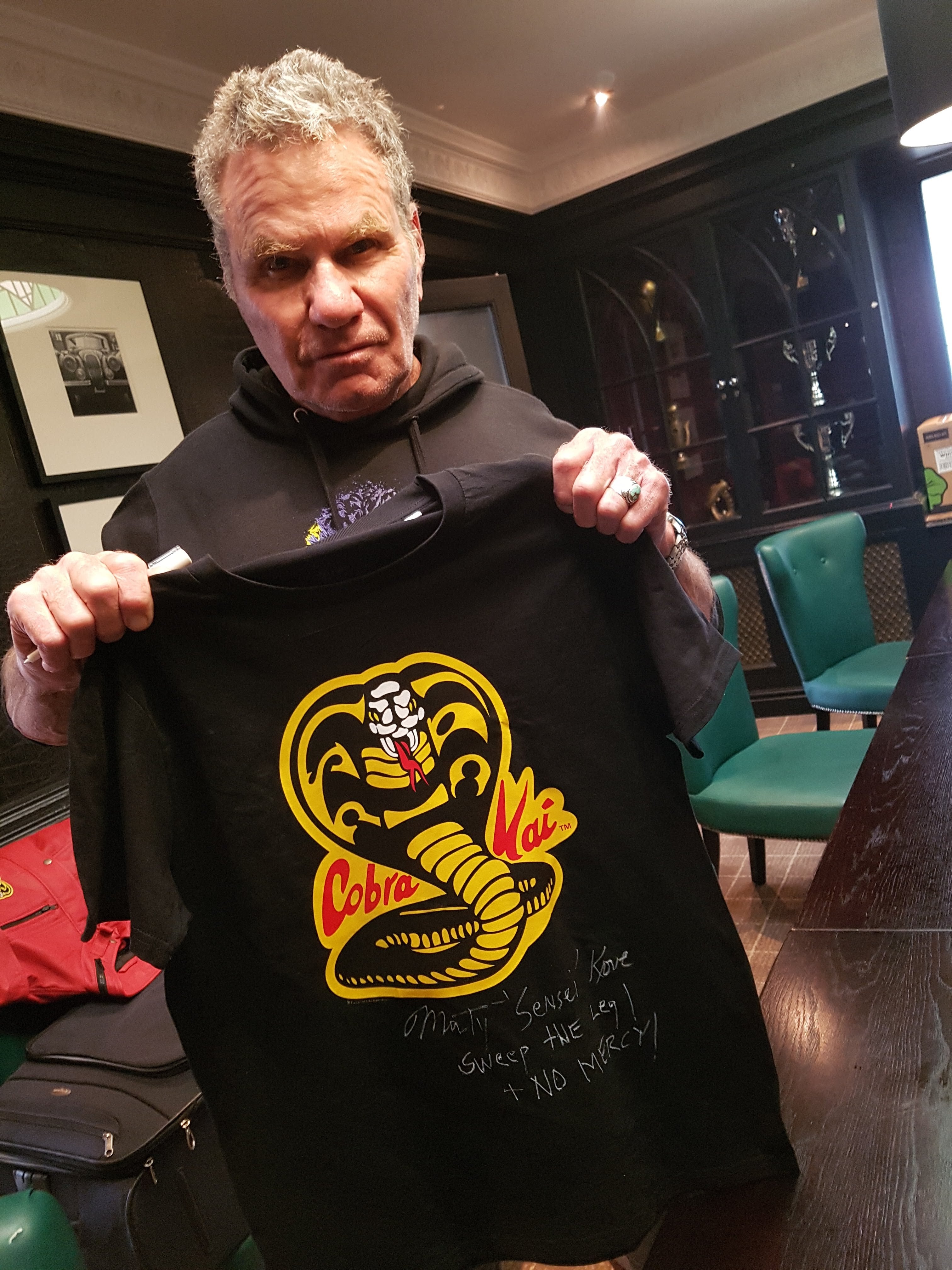Cobra Kai Signed Martin Kove T-Shirt Auction