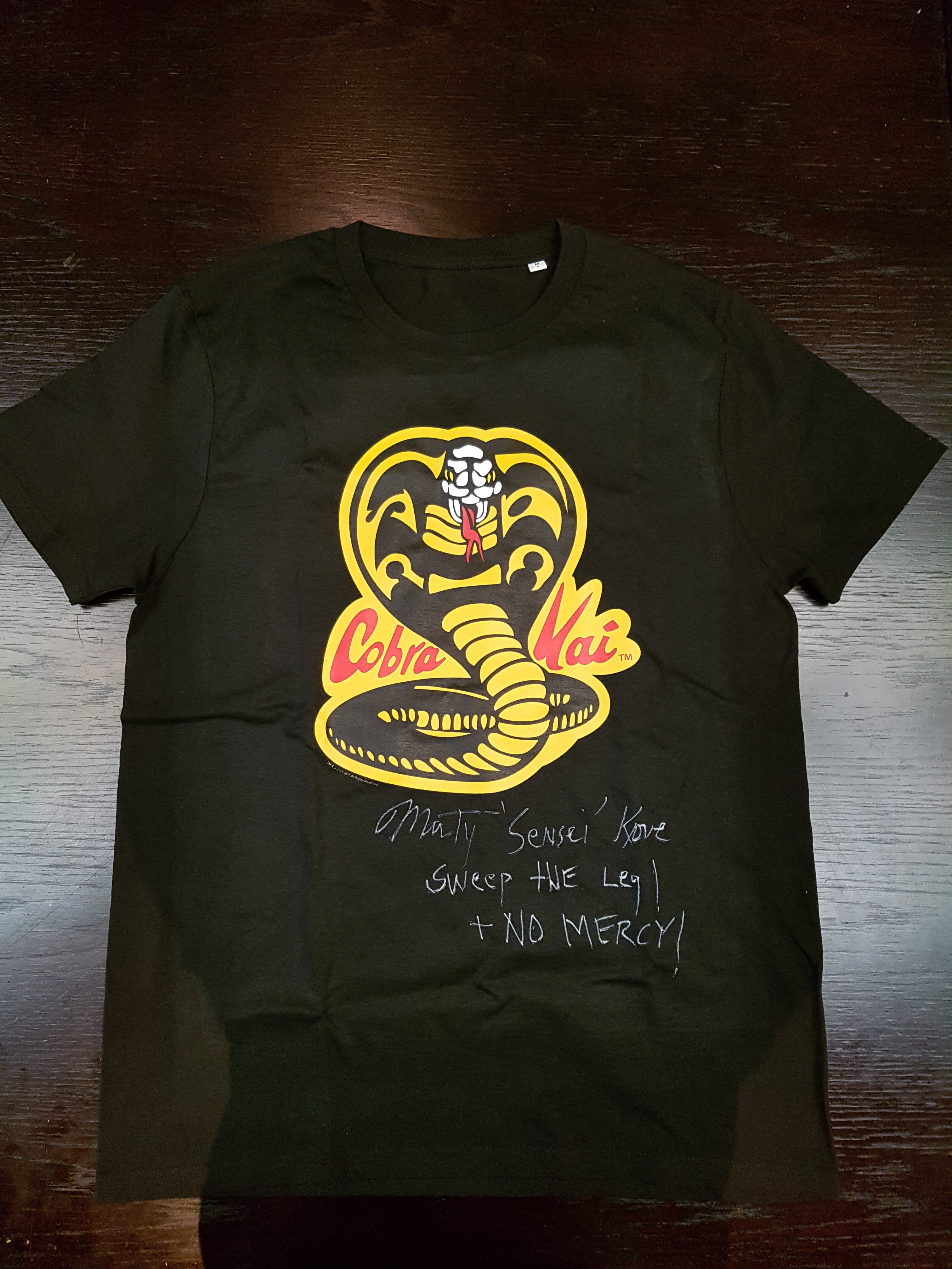 Cobra Kai Signed Martin Kove T-Shirt Auction