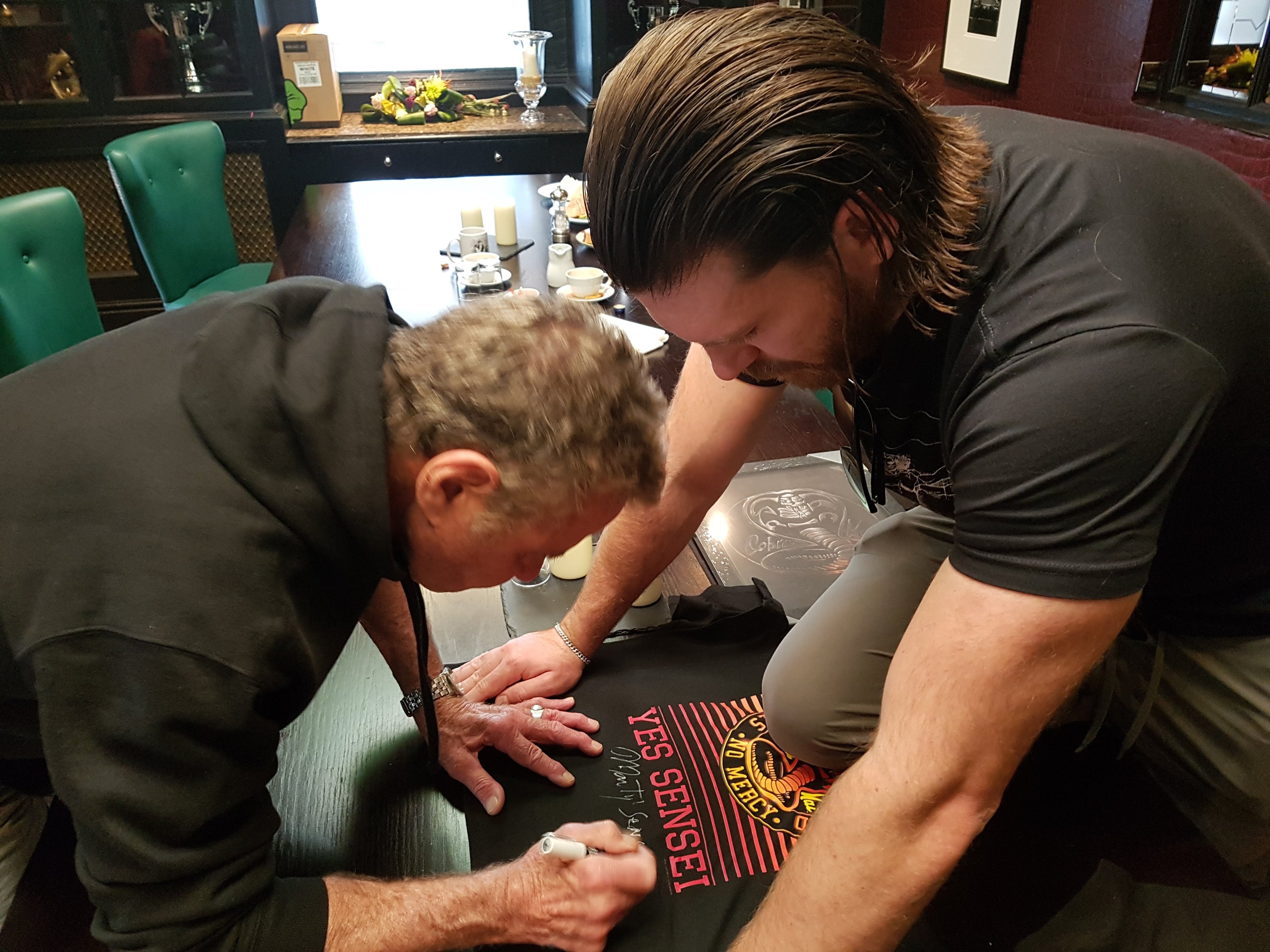 Cobra Kai Signed Martin Kove Yes Sensei T-Shirt Auction