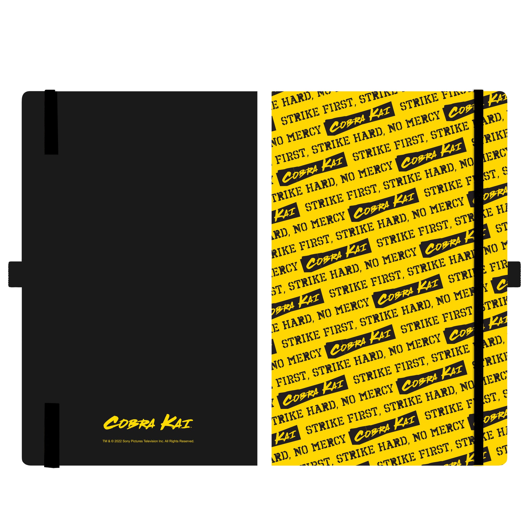 Cobra Kai Strike First Strike Hard No Mercy Patterned A5 Notebook