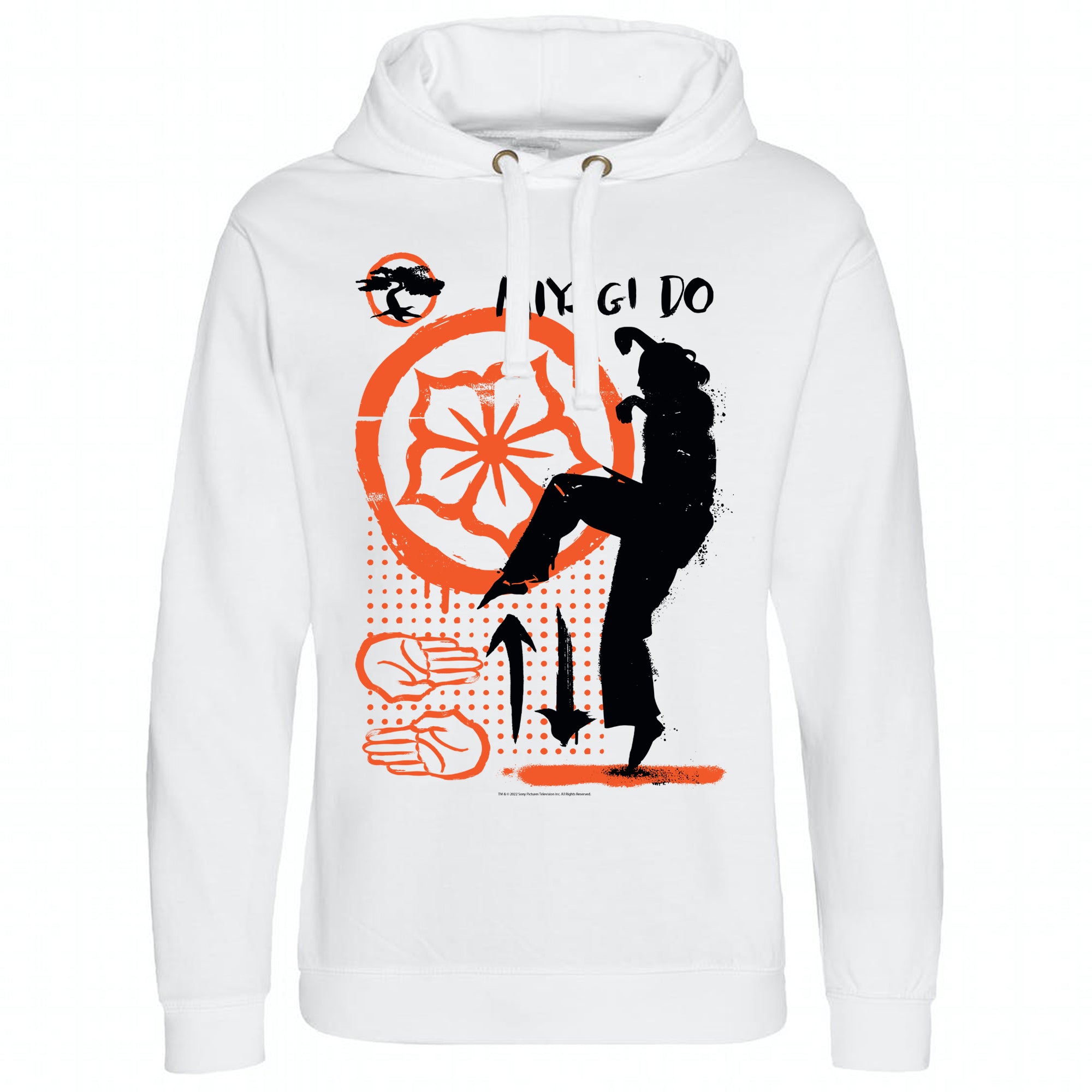 Miyagi-Do Crane Kick White Unisex Hoodie