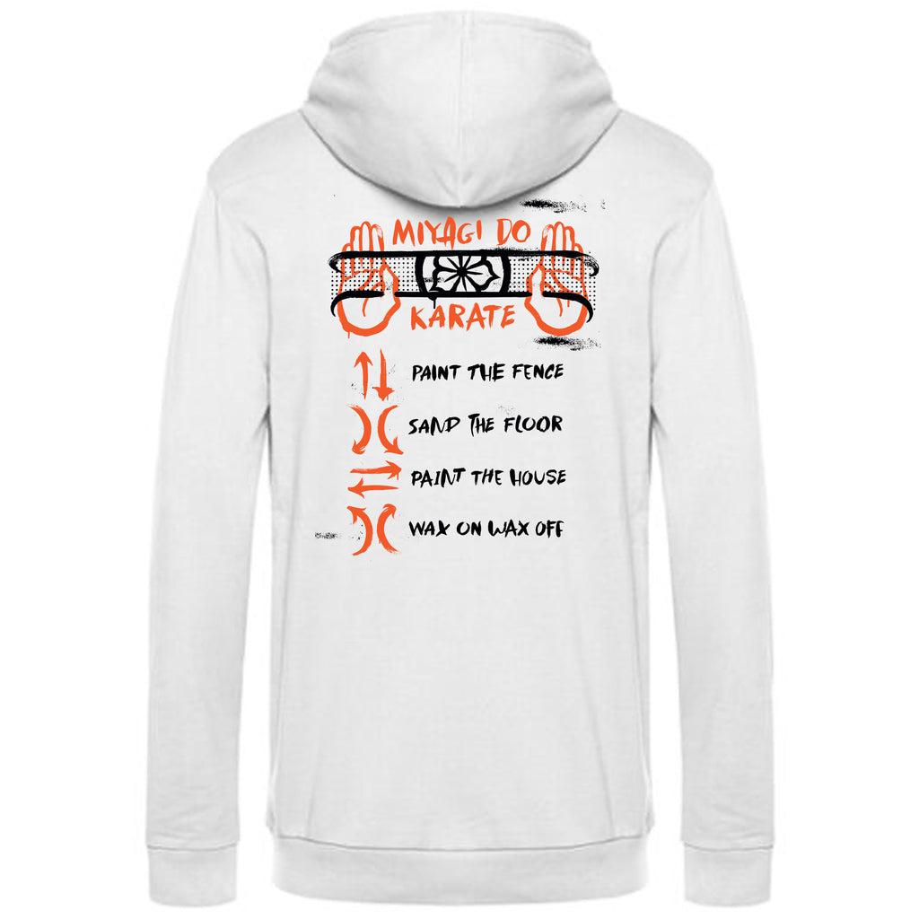 Miyagi-Do Crane Kick White Unisex Hoodie