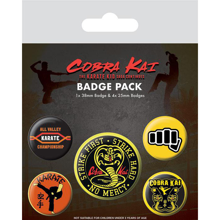 Cobra Kai No Mercy Badge Set